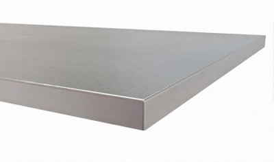 Столешница из фанеры толщиной 30 мм + чехол из нержавеющей стали 1 мм (ширина 1800 мм) N31